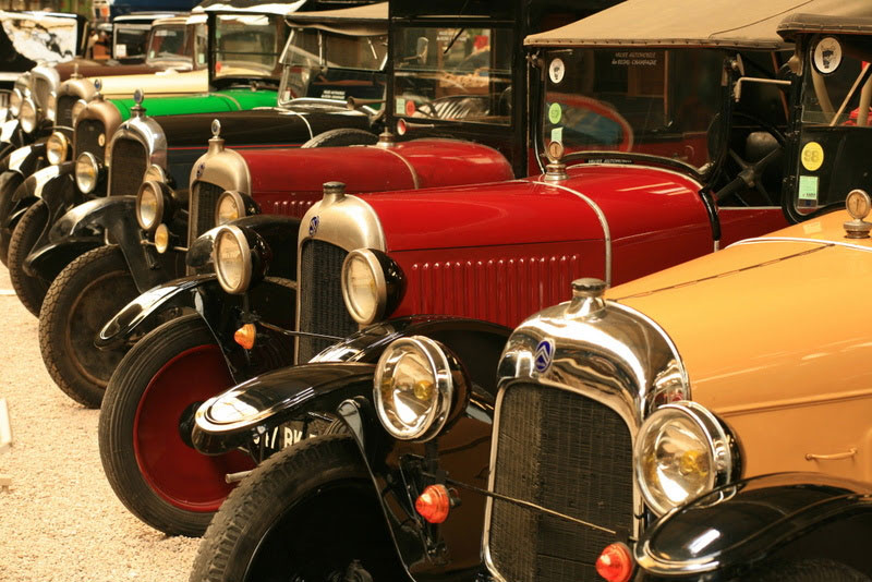 Ancient cars at the Car Museum Reims