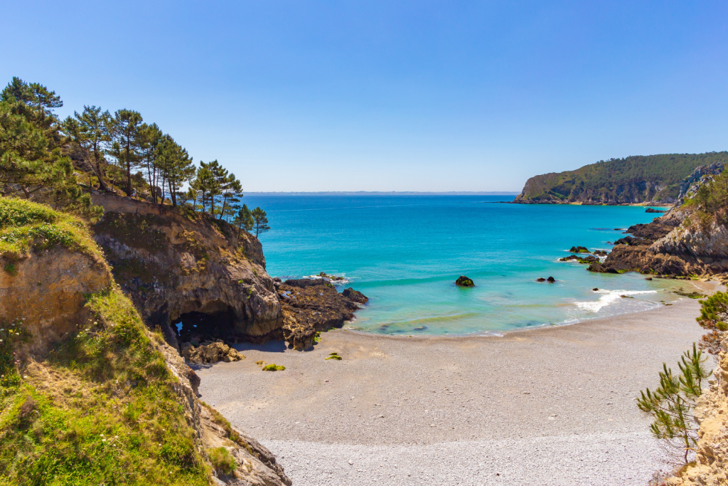 Plage de Bretagne sur l'île Vierge à Crozon