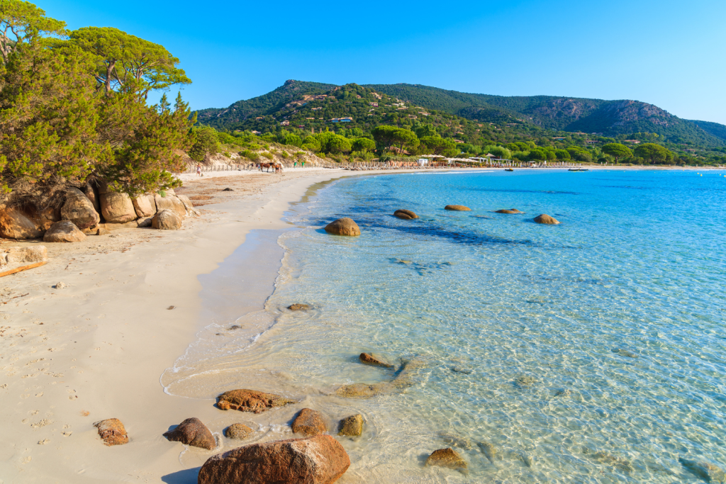 Plage de Palombaggia en Corse-du-Sud