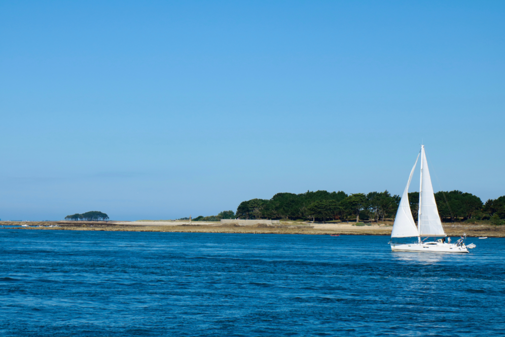 Navigation dans le Golfe, parc naturel régional du Golfe du Morbihan